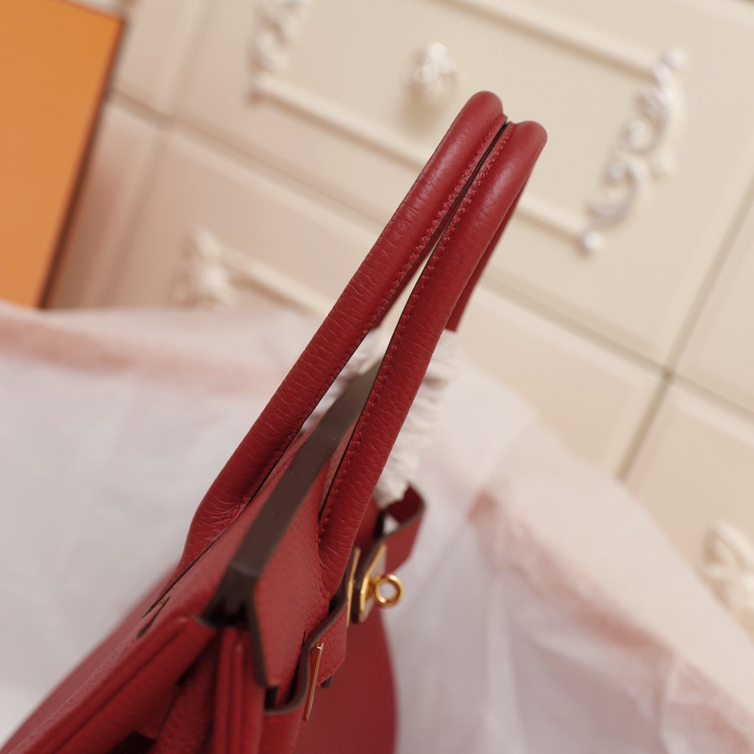Hermes Birkin Bag 35 Crimson Togo Gold Hardware