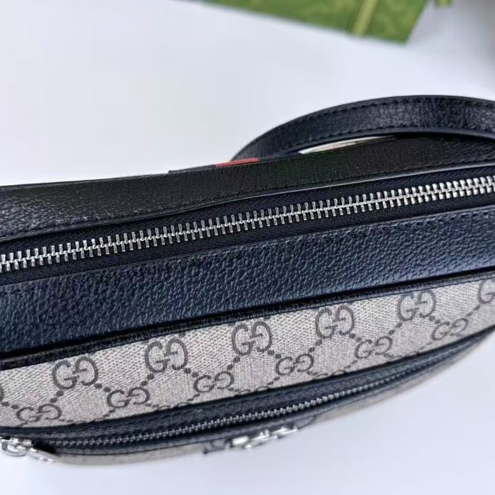 Gucci Ophidia Small Messenger Bag Beige And Blue Gg Supreme 23cm ‎547926 96iwn 4076