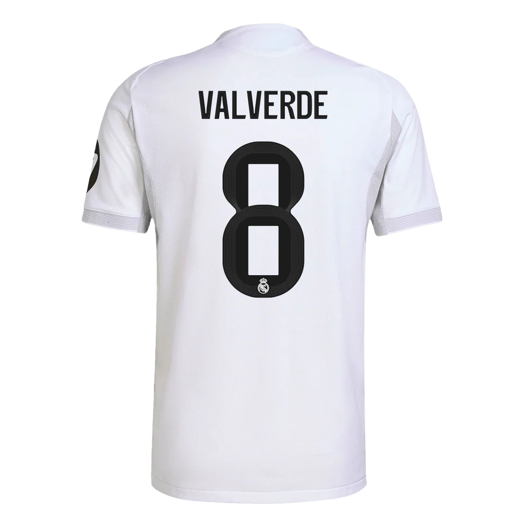 VALVERDE #8 Real Madrid Home Player Version Soccer Jersey 2025/26