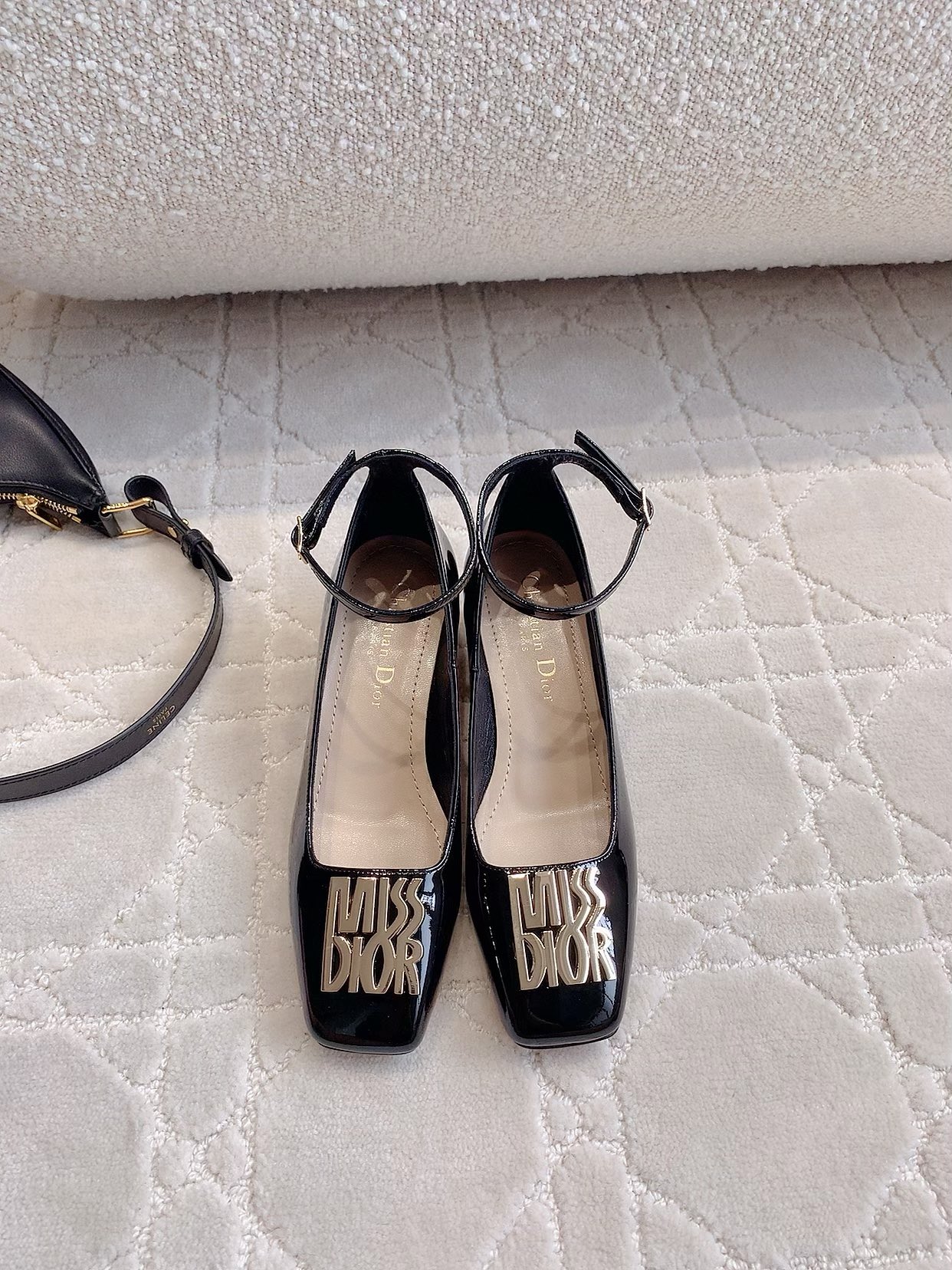 DIOR New Patent Leather Chunky Heel Mary Jane