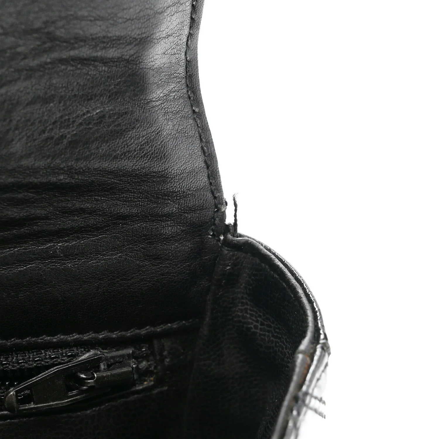 Patent Flap Waist Belt Bag Black