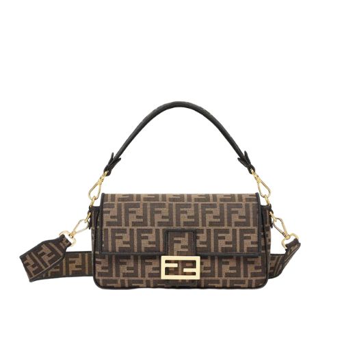 Fendi Baguette Jacquard Ff Fabric Bag 26Cm 8Br600A6V5F17U4