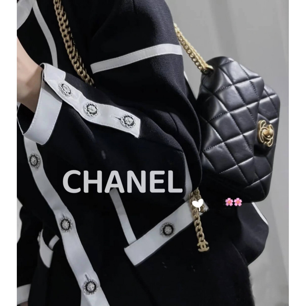 Chanel Mini Flap Bag in Lambskin with Enamel CC