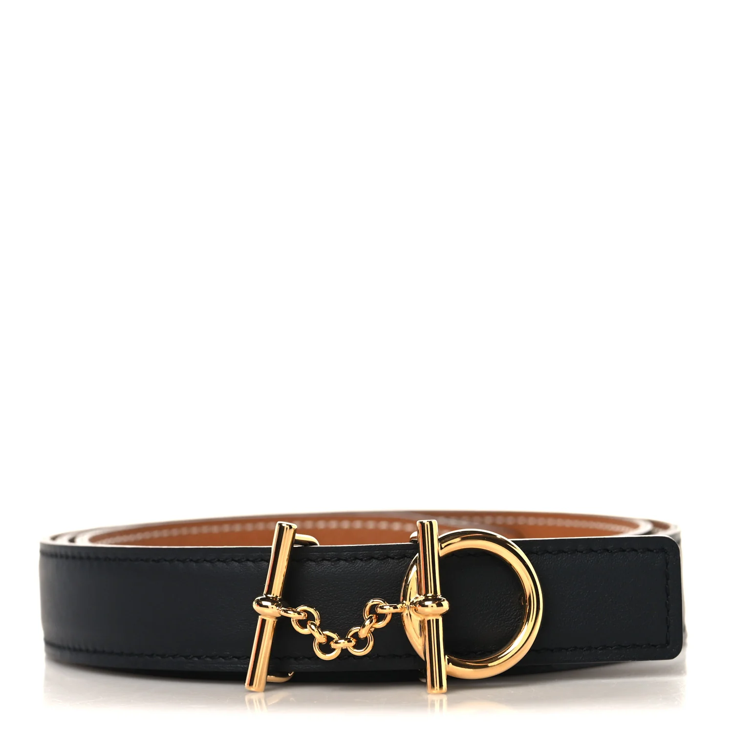 Togo Box 38mm Reversible Lad Belt 95 38 Black Gold