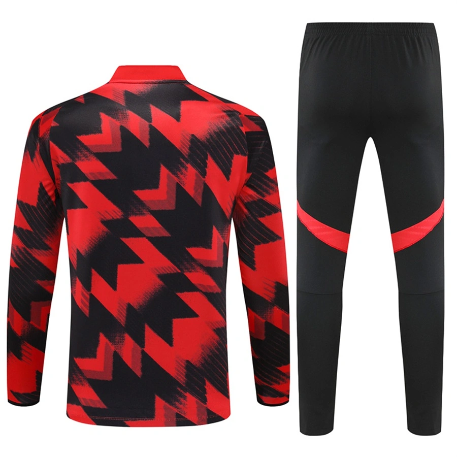 2025-26 Manchester United Red and Black [Camouflage] Long Sleeve Training Suit