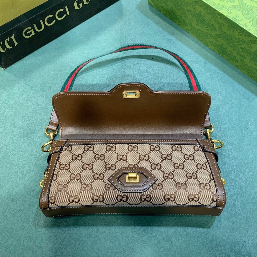 Gucci Luce Small Shoulder Bag Beige And Ebony 27Cm 786027 FADAC 9762
