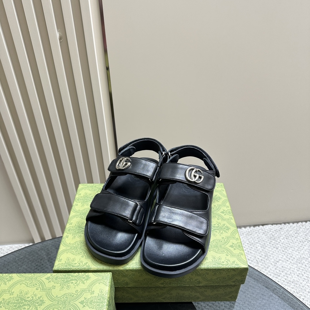 Gucci Double G Sandal Black 771578 Bko00 1000