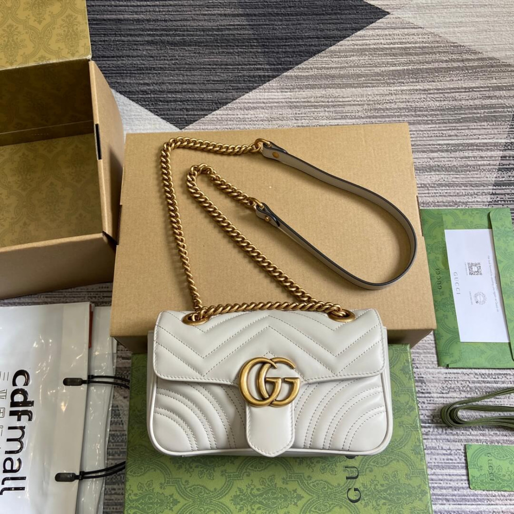 Gucci GG Marmont Matelasse Mini Bag Light Grey