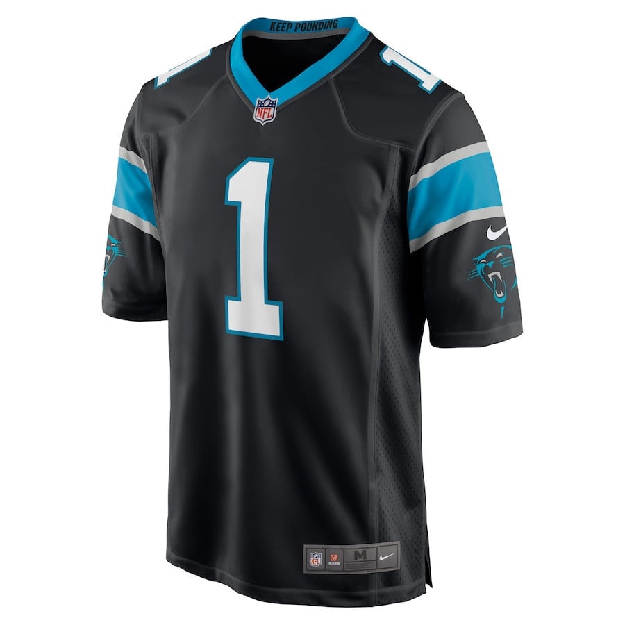 Cam Newton 1 Carolina Panthers Men's Game Jersey - Black
