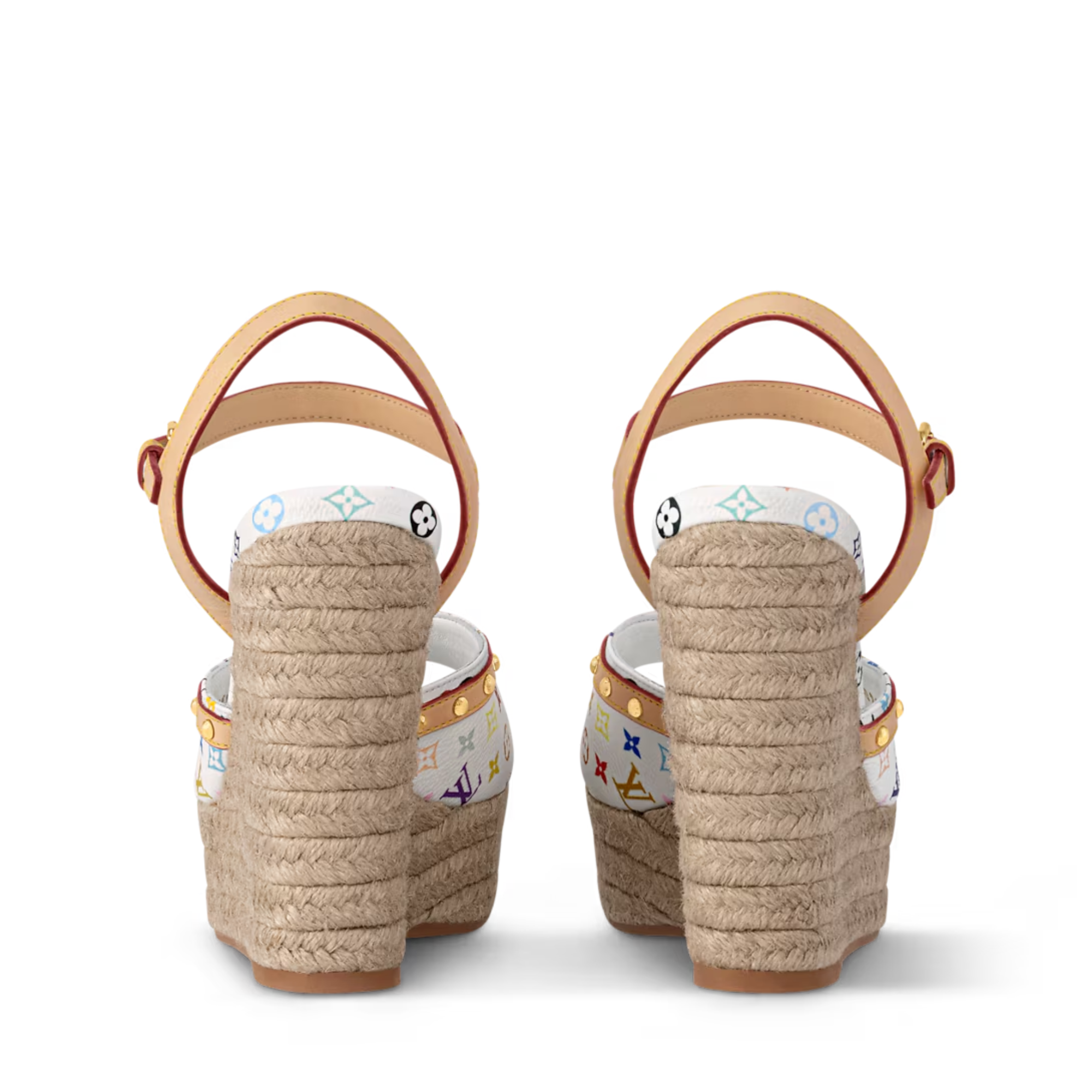 Louis Vuitton X Takashi Murakami Helios Wedge Sandal White 1Agyx0