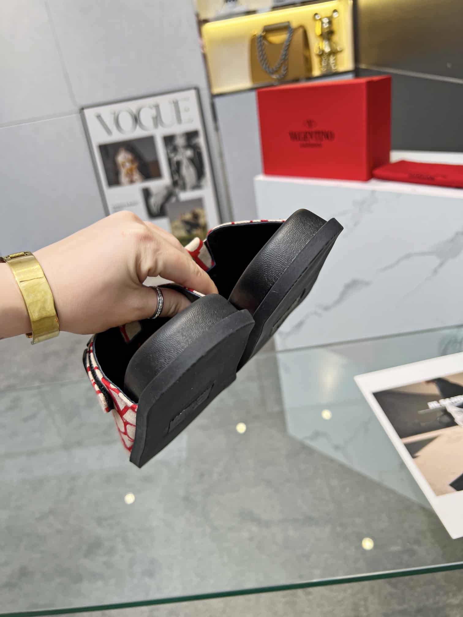 Valentino Garavani Toile Iconographe VLogo Clog Red