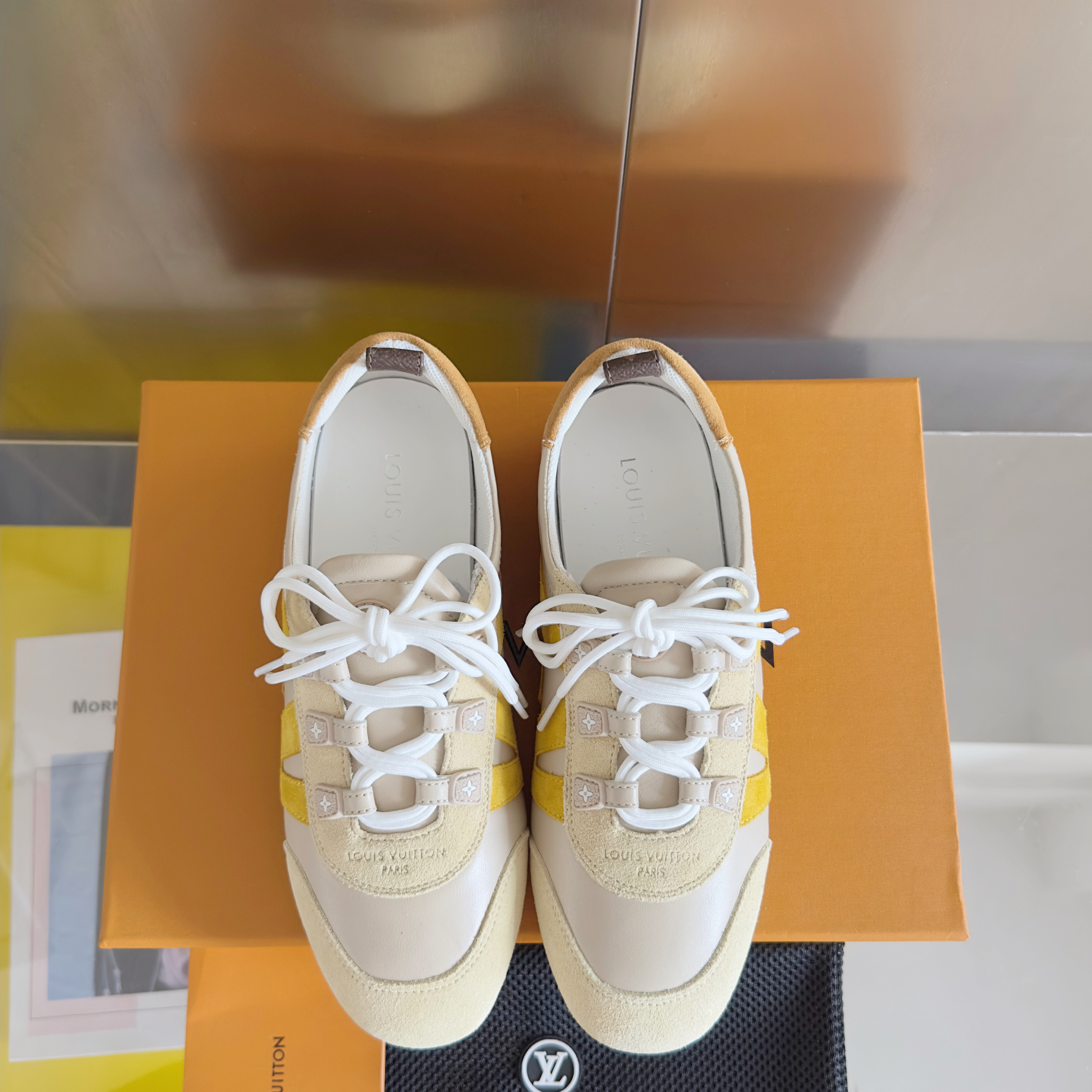 Louis Vuitton Sneakerina Yellow Beige – Women’s Ballet-Inspired Slim Sneakers