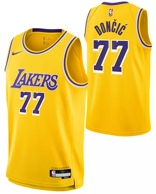 Youth Los Angeles Lakers Luka Doncic #77 Yellow Icon Jersey