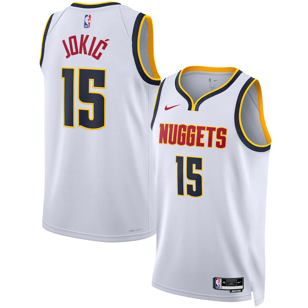 Unisex Denver Nuggets Nikola Jokic Nike White Swingman Jersey - Association Edition
