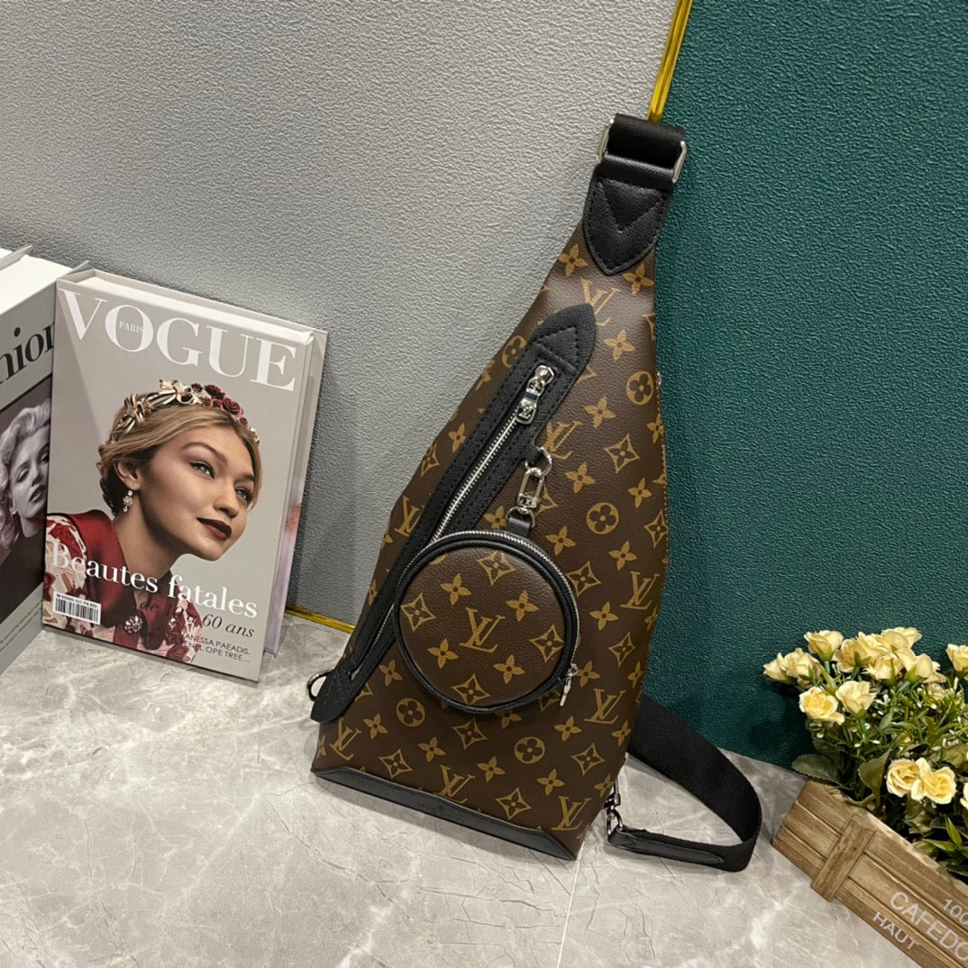 Louis Vuitton Duo Sling Bag Brown 42Cm M30936