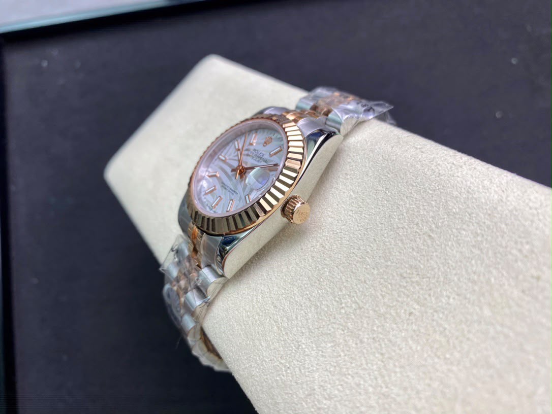 [SUPER CLONE] Rolex Datejust 31mm Palm Motif Silver Dial 126233