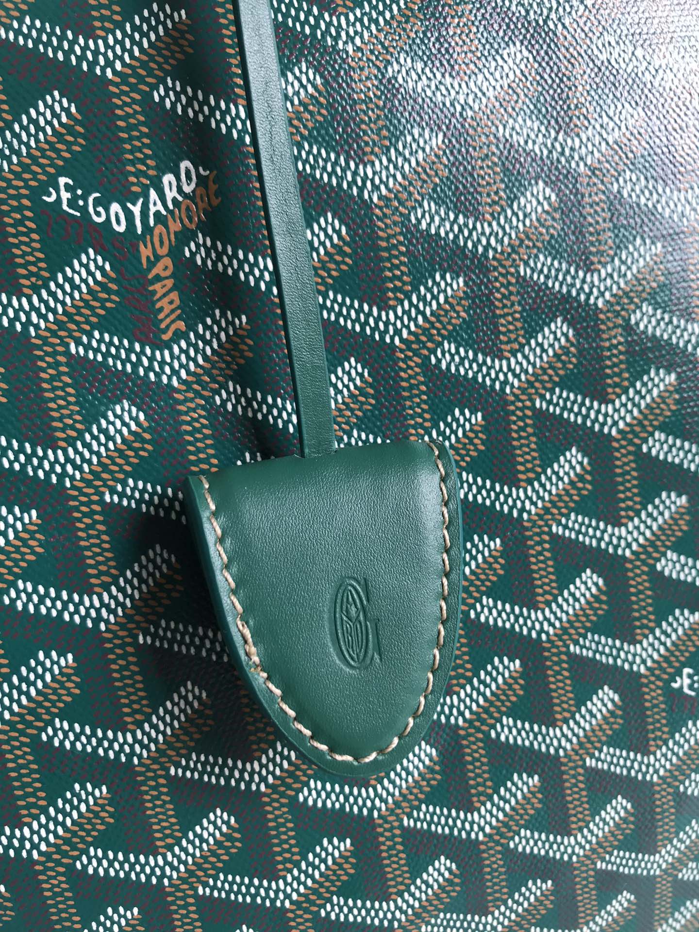 Goyard Bellechasse Biaude Pm Bag 36cm Green Goyardine Canvas And Calfskin Trim