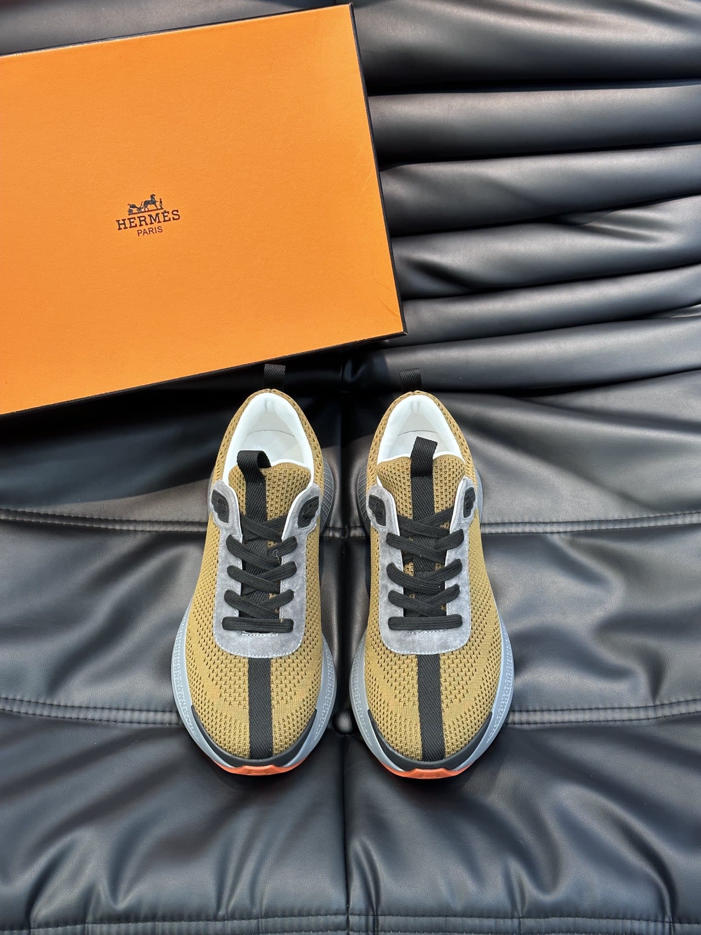Hermes Heros Sneaker Khaki Gray H232985Zh1R400