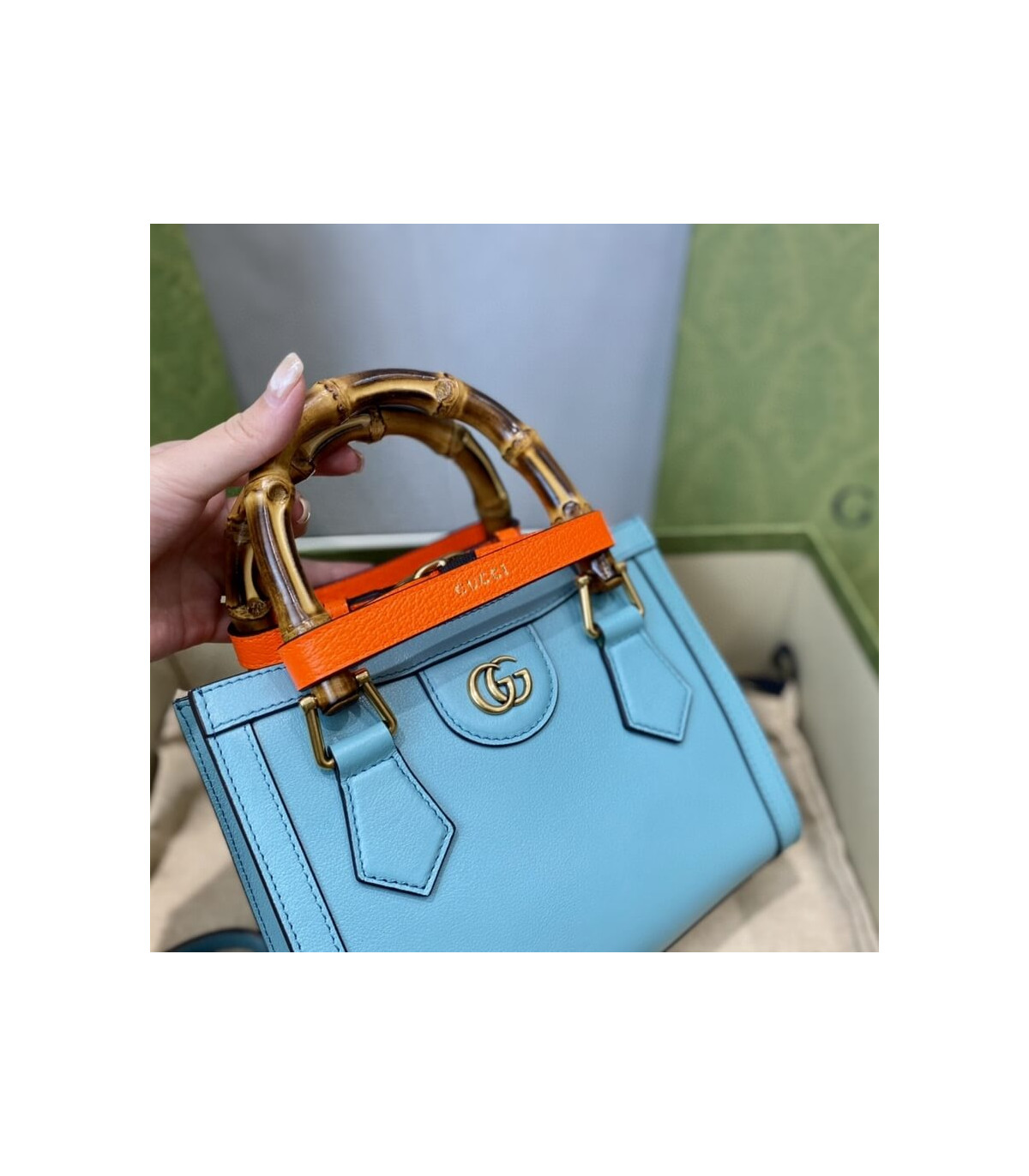 Gucci Diana Mini Tote Bag Light Blue