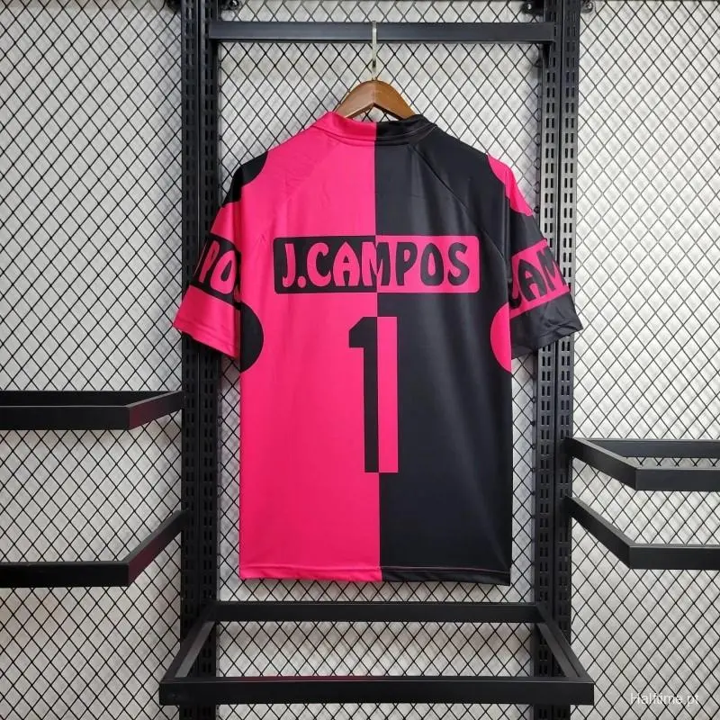 Retro 1998 Mexico CAMPOS 1 Home Black Pink football jersey Retro