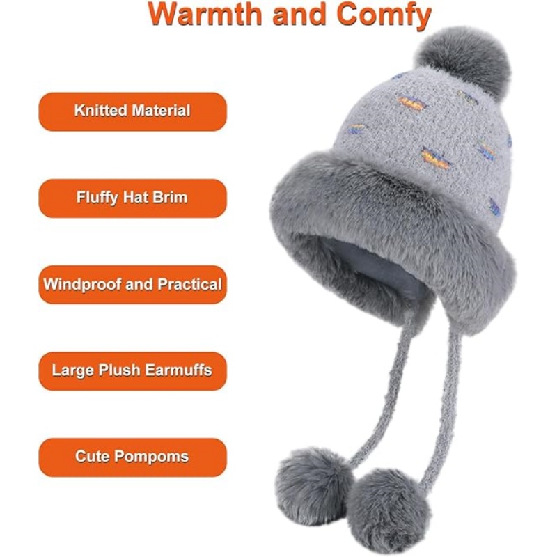 Women Winter Sherpa Beanie Hats