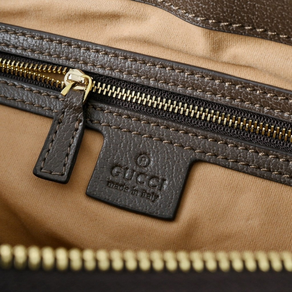Gucci Ophidia Medium Tote Bag Beige Ebony 33Cm 524537 K05NB 8745