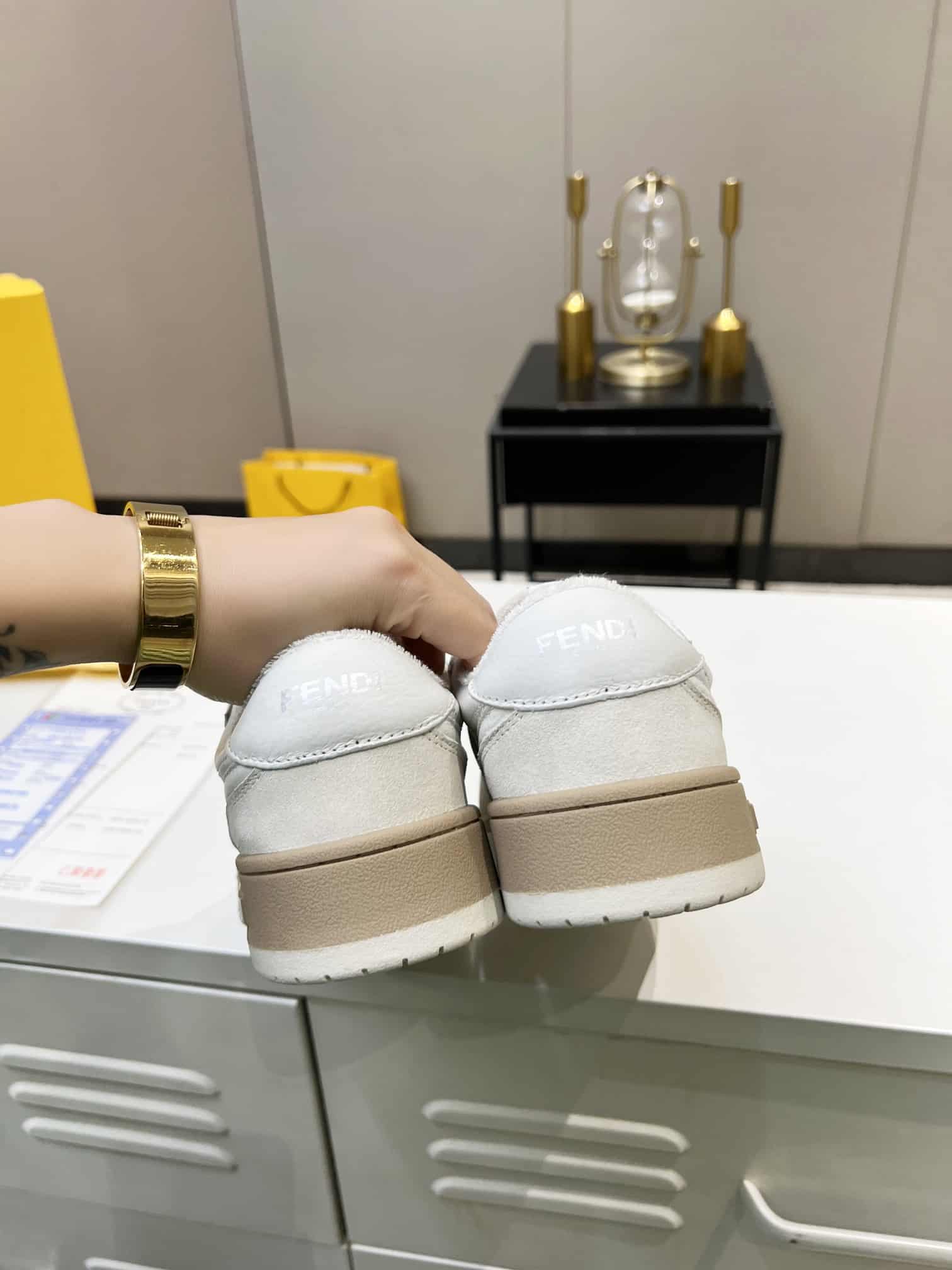 Fendi Match Suede Low Tops White 8E8252Ahh2F1Fhs