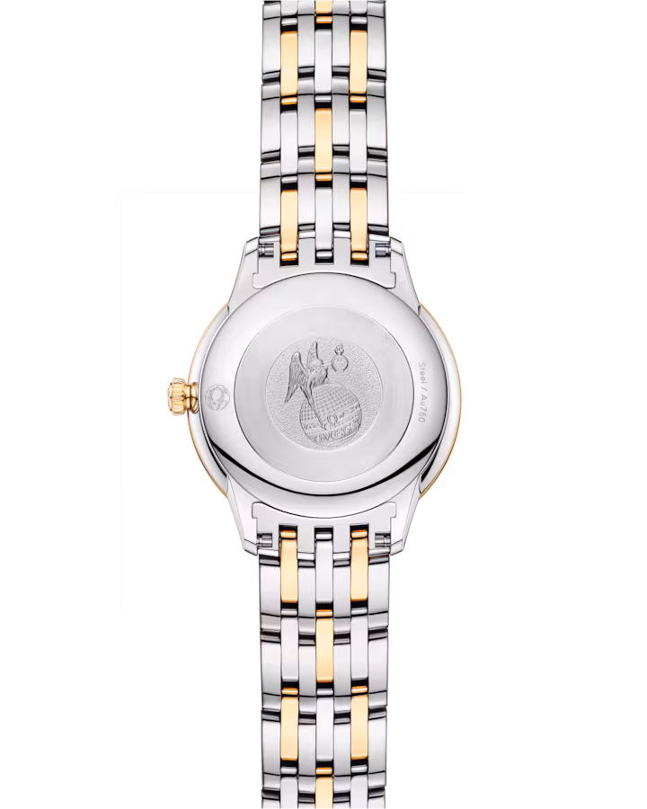 Omega De Ville Prestige, 18k Yellow Gold, Stainless Steel and Diamond-set, 27.5mm Quartz 434.25.28.60.55.001