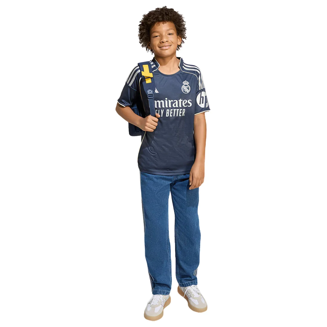 adidas Youth Real Madrid Kylian Mbappe Away Jersey 25/26 (Legend Ink)