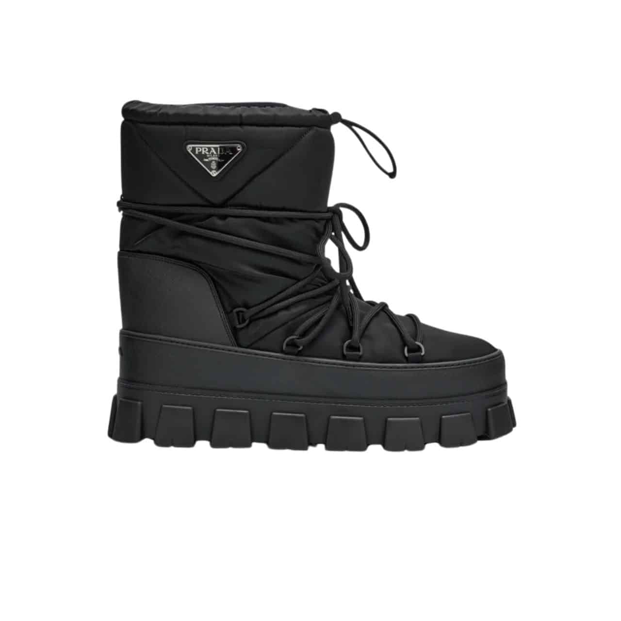 Prada Nylon Gabardine Apr?S Ski Booties Black 1U007N 3Lfv F0002 F 040