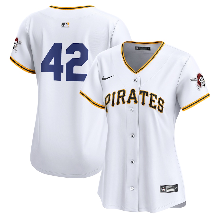 Pittsburgh Pirates Women's 2024 Jackie Robinson Day Home Limited Jersey  White