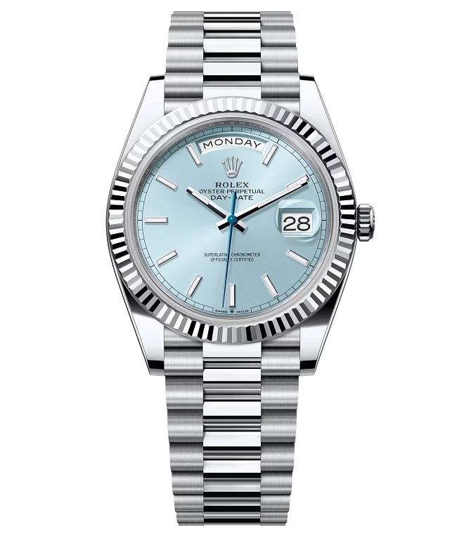 Rolex Day-Date 40 mm Ice blue Dial 228236
