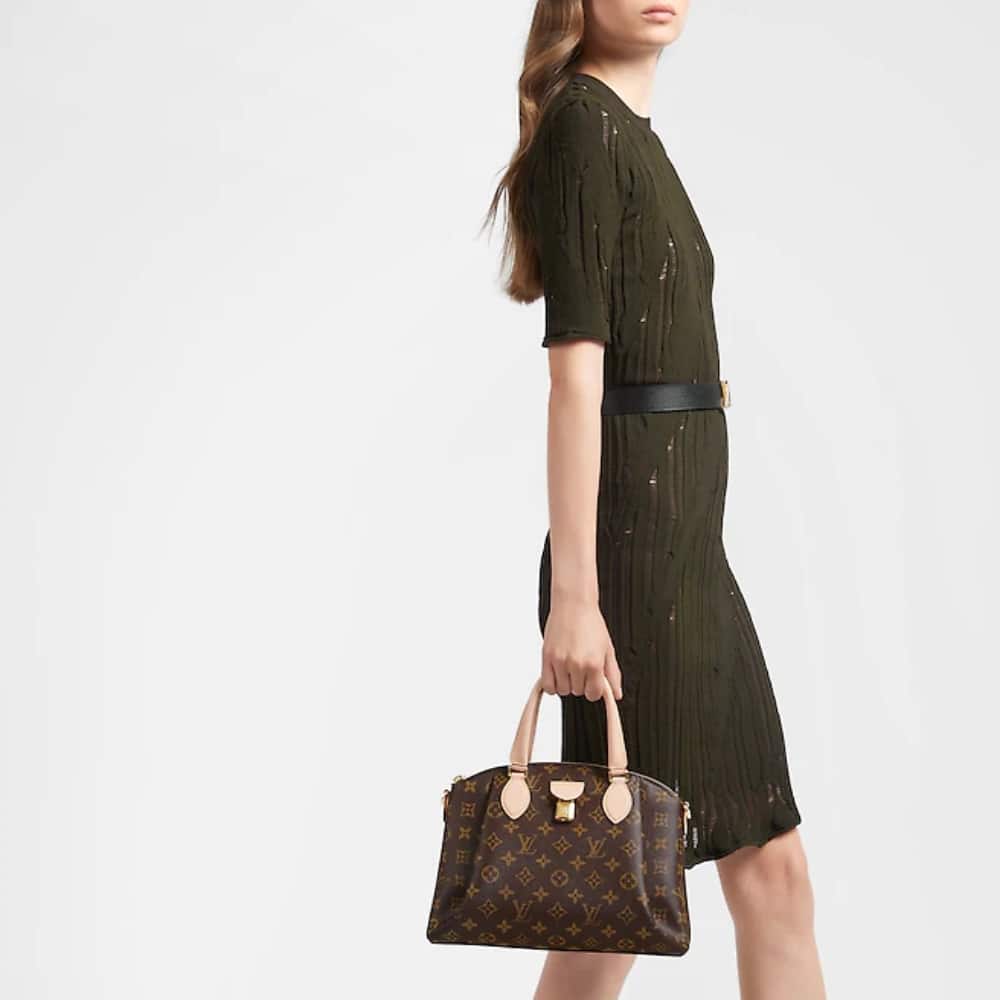 Louis Vuitton Rivoli PM Monogram Canvas Handle Bag Brown 25cm M44543
