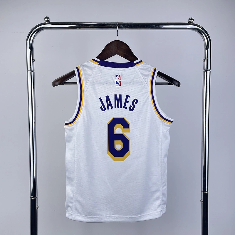 Kids 2023 NBA Lakers 6 JAMES Basketball Jersey