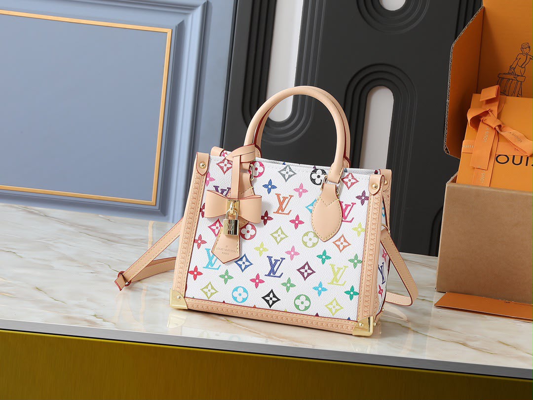 Louis Vuitton OnTheGo PM LV x TM Bag White Multicolore 25cm M27580