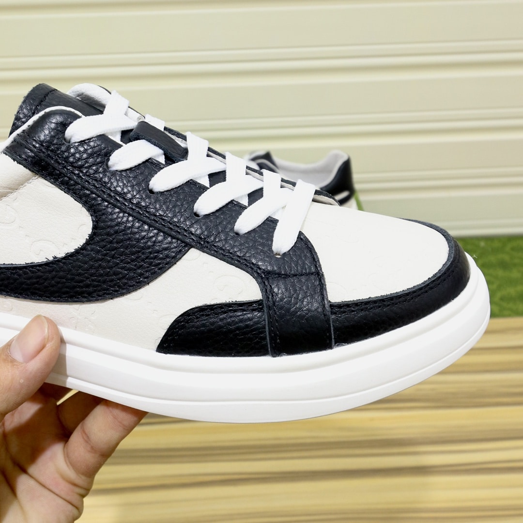Gucci Gg Men’S Sneakers Leather Black And White