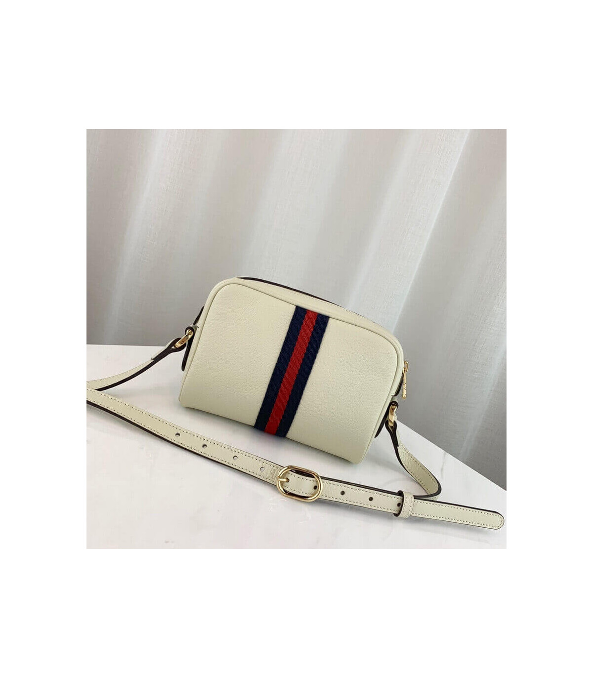 Gucci Ophidia Leather Mini Bag White