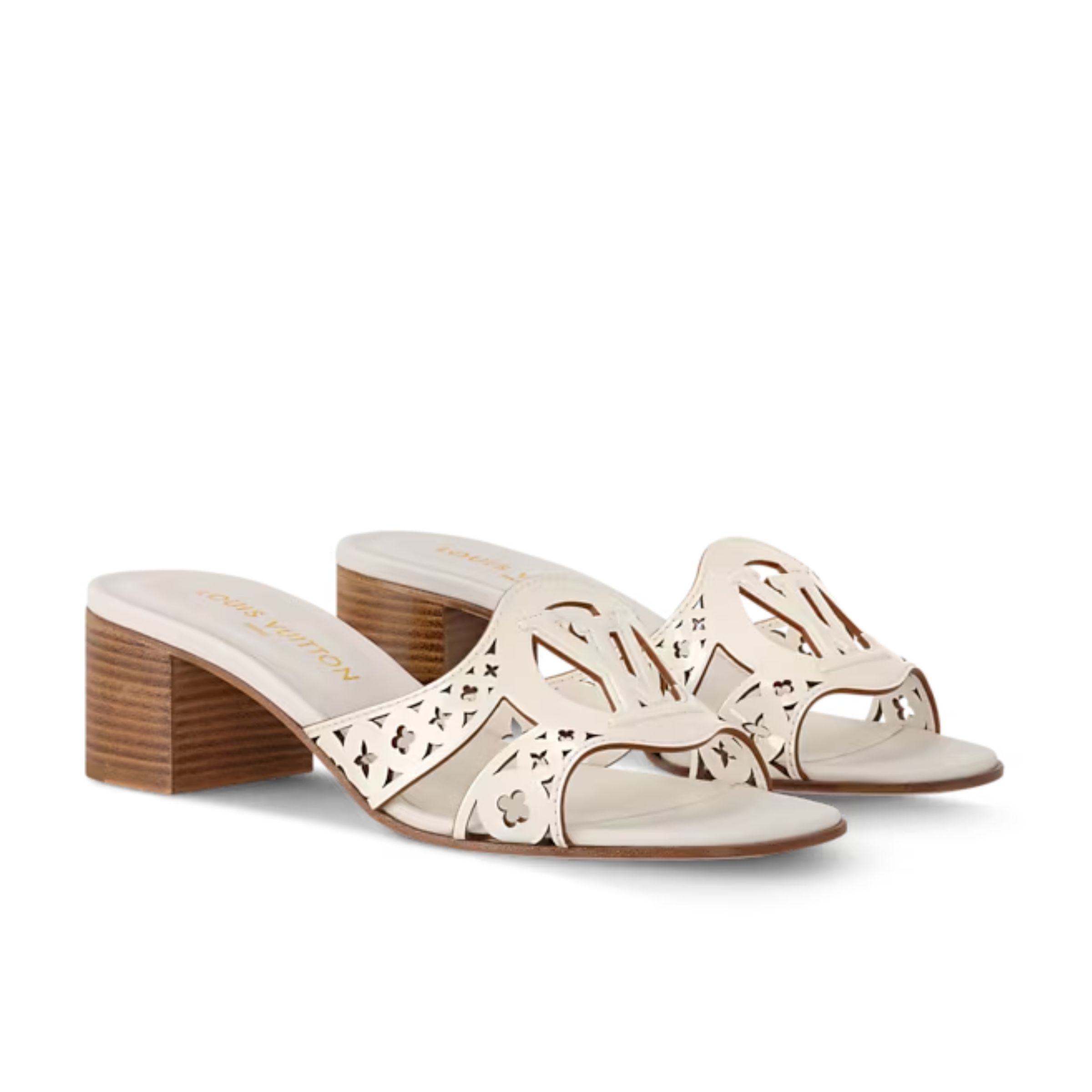 Louis Vuitton LV Isola Flat Mule White Women – 5.5cm Heel / 2.17in