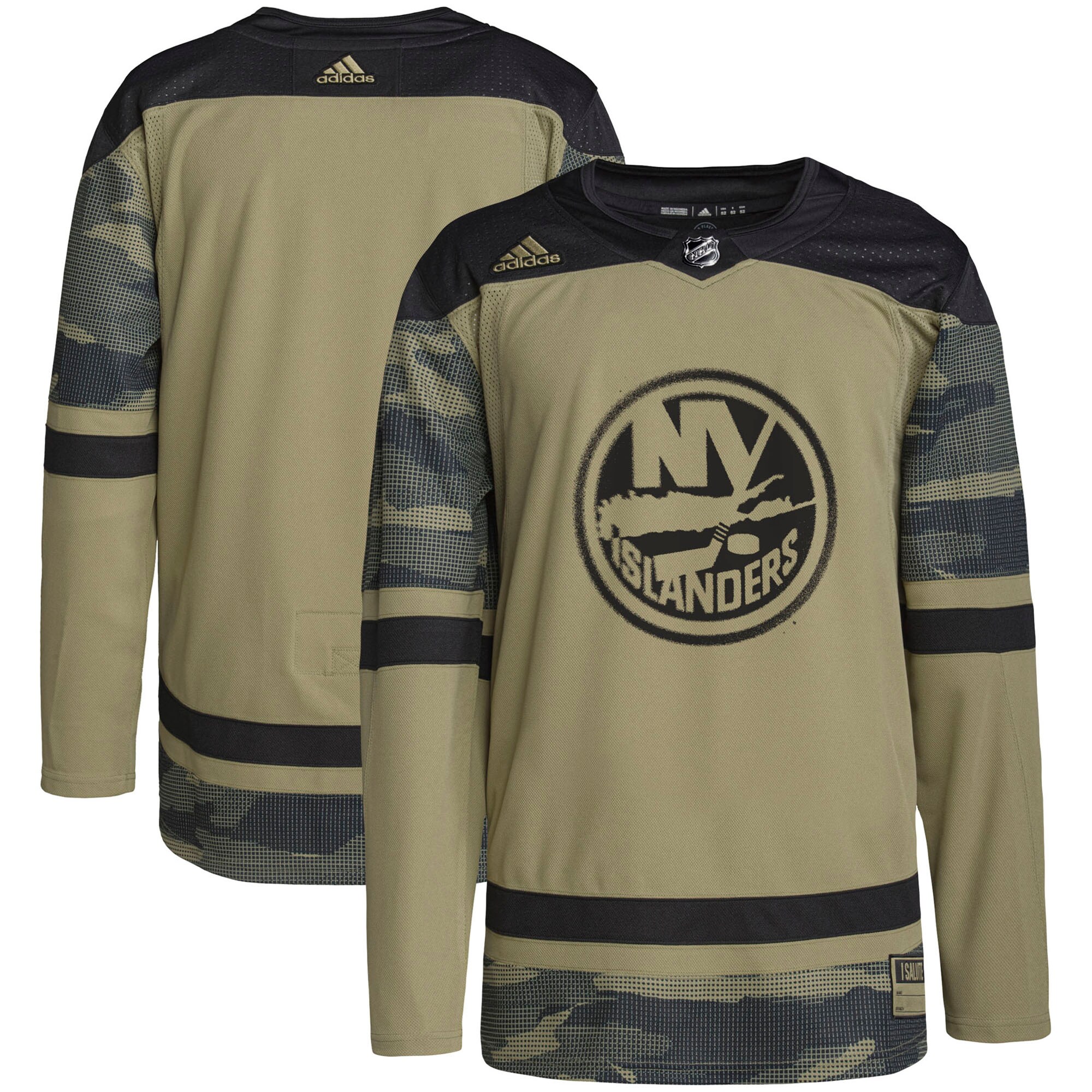 New York Islanders adidas Military Appreciation Team Authentic Practice Jersey – Camo