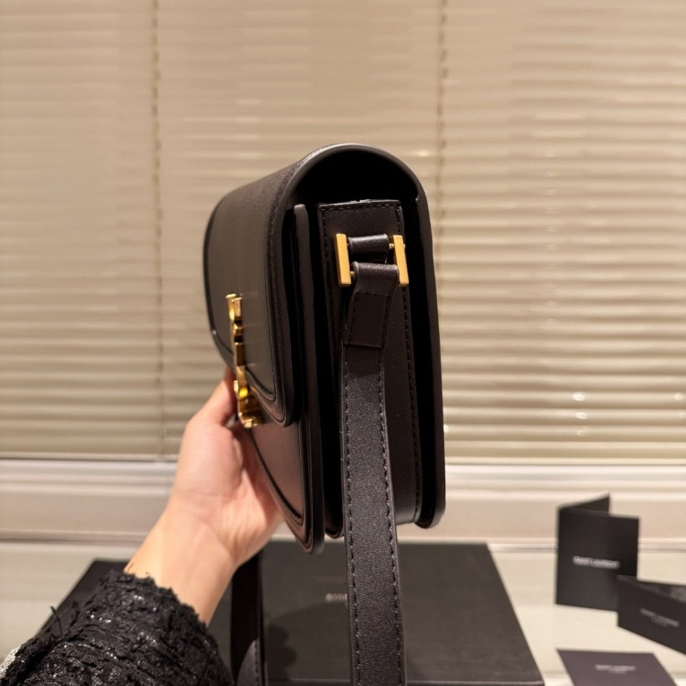 Saint Laurent Solferino Medium Satchel In Box Leather Lining Black 23Cm