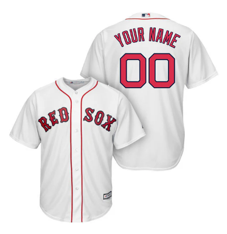 Boston Red Sox Men's Majestic white custom jersey