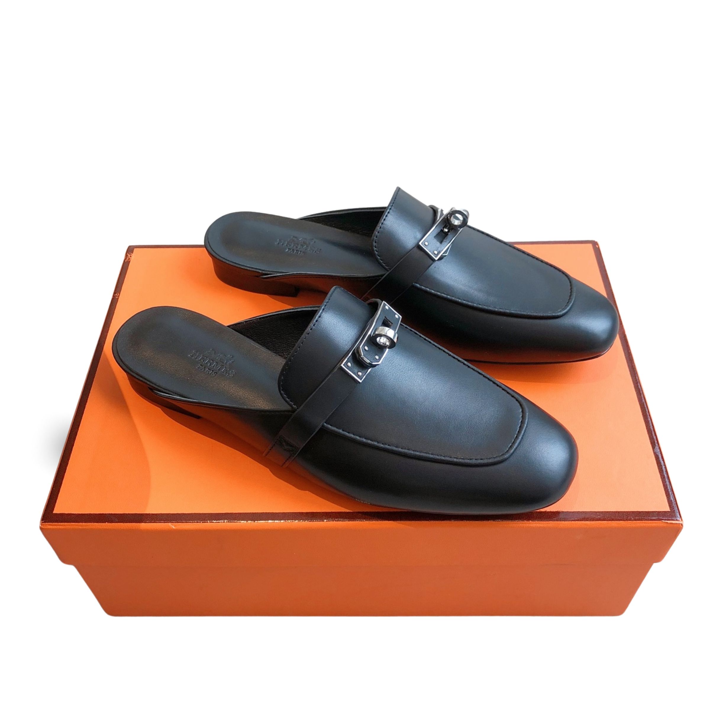 Hermes Oz Mule Black