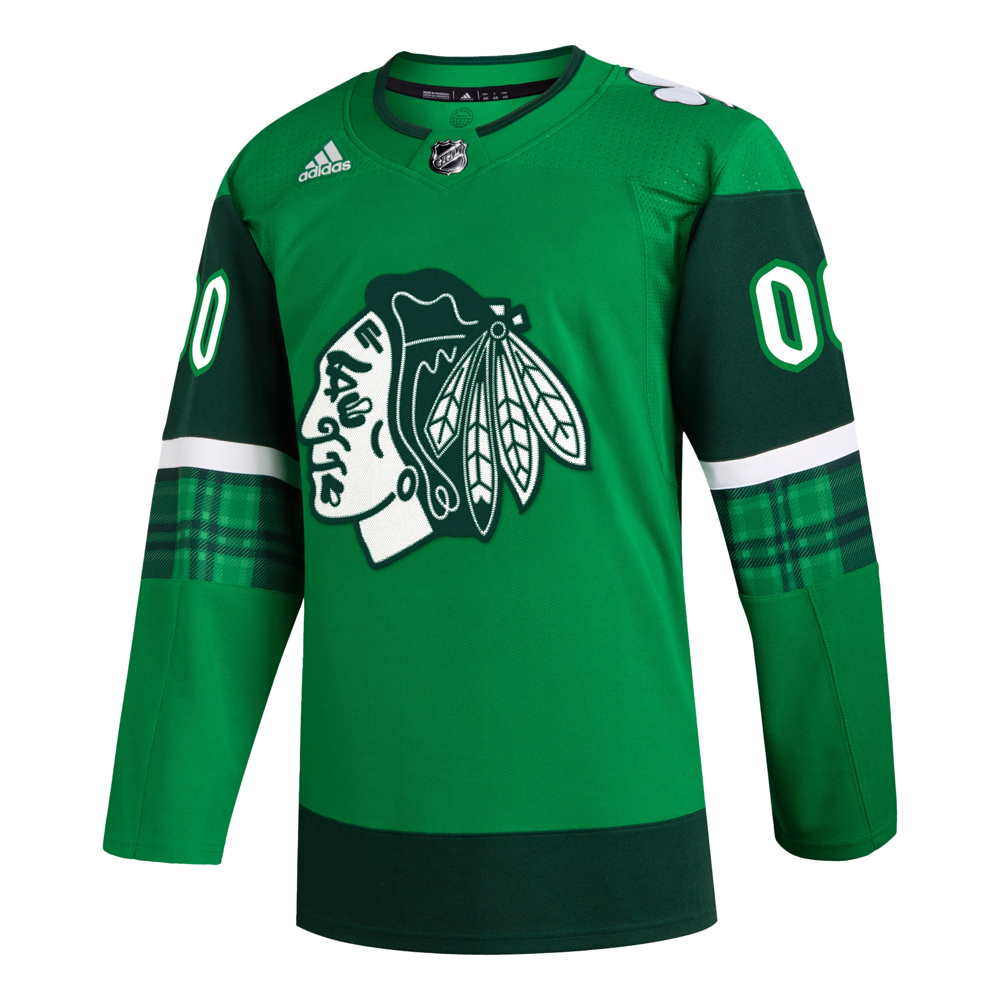 Chicago Blackhawks adidas St. Patrick’s Day Authentic Custom Jersey – Kelly Green