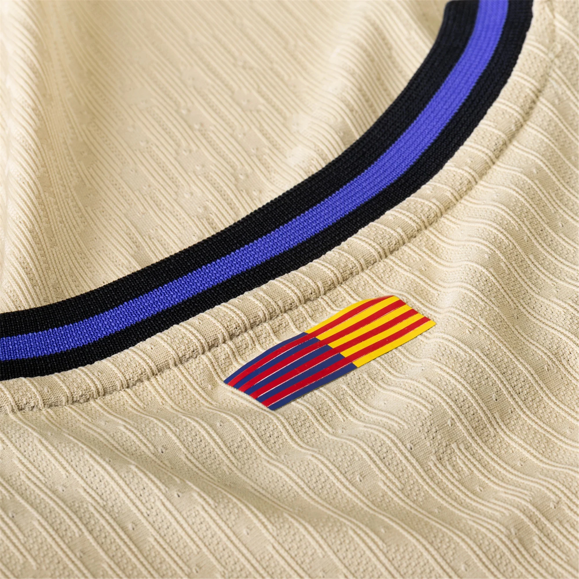 Nike Robert Lewandowski Men's FC Barcelona Authentic Away Jersey w/ Champions League Patches (Team Gold/Persian Violet/Black)