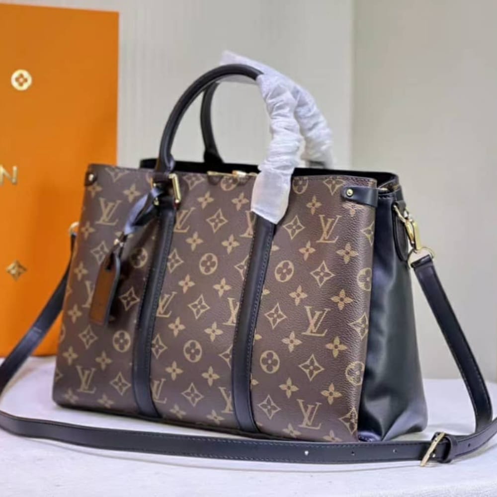 Louis Vuitton Soufflot MM Bag Monogram Canvas Black 36Cm M44817