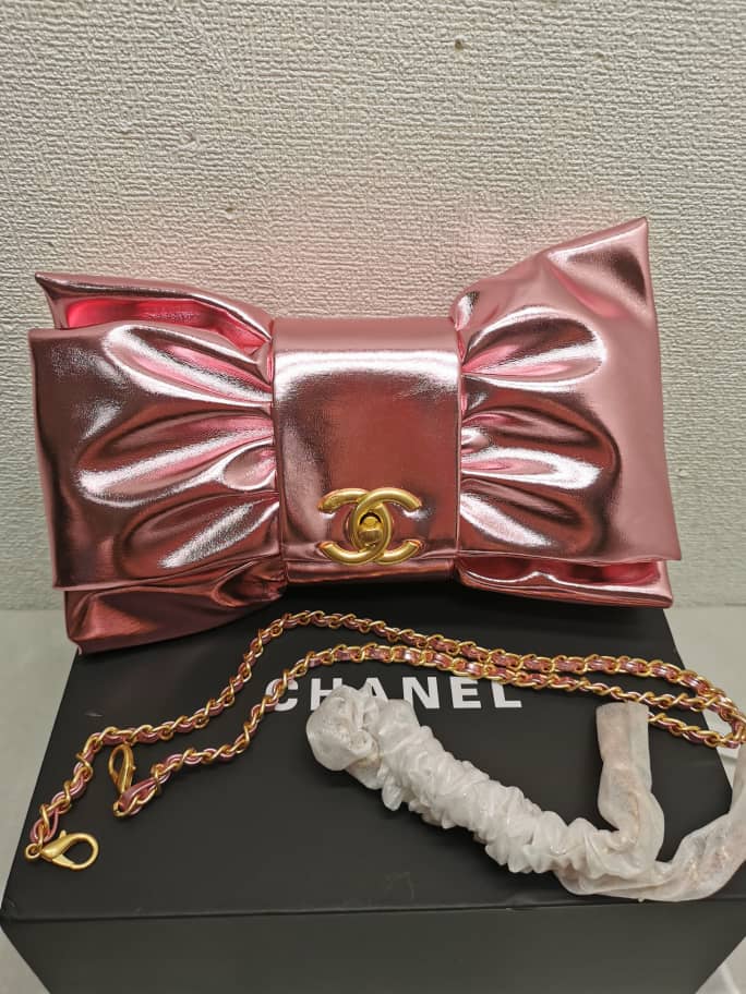 Chanel Clutch Metallic And Gold Metal In Pink 24Cm As5129 B18041 Nzk53