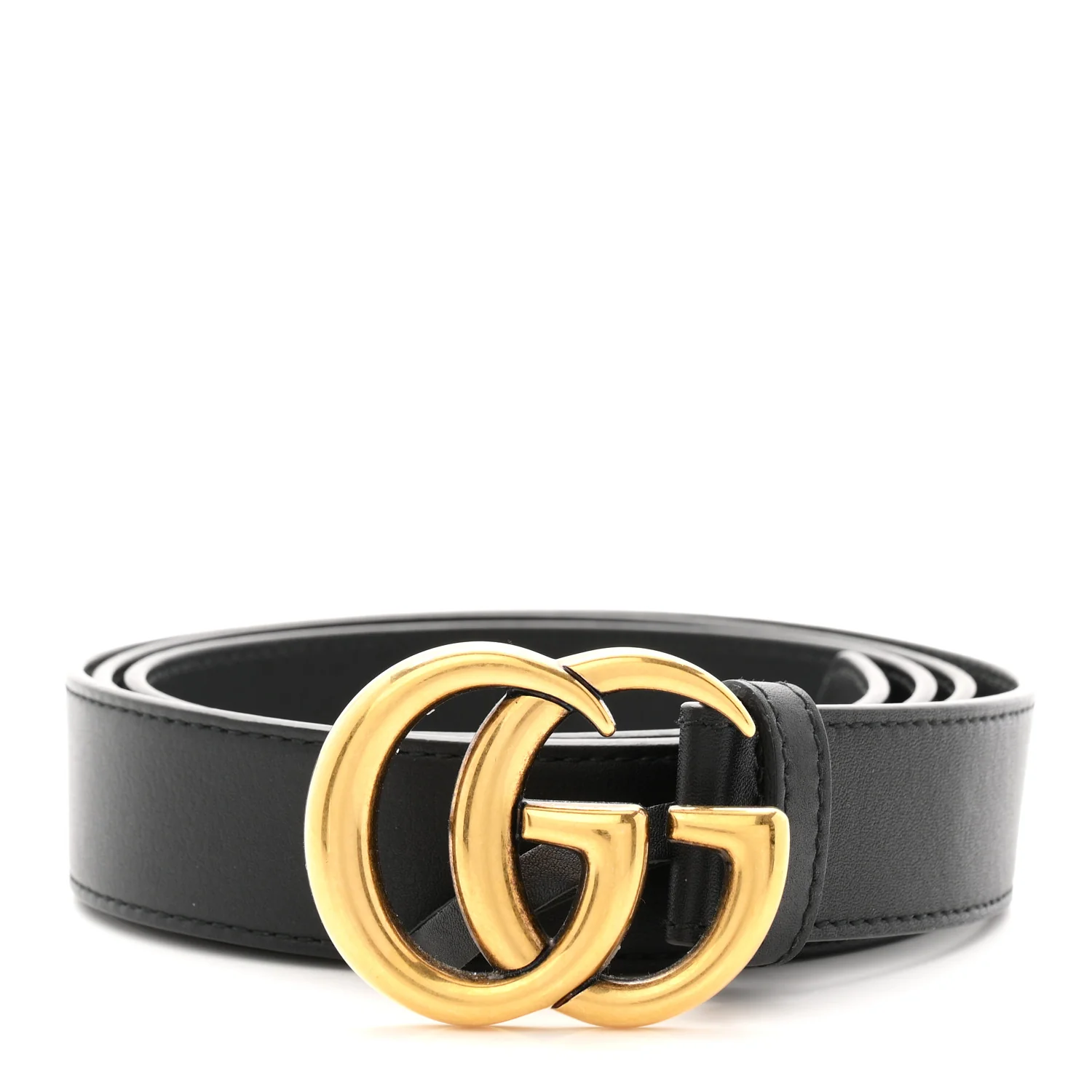 Moon Calfskin Double G 30mm Belt 110 44 Black