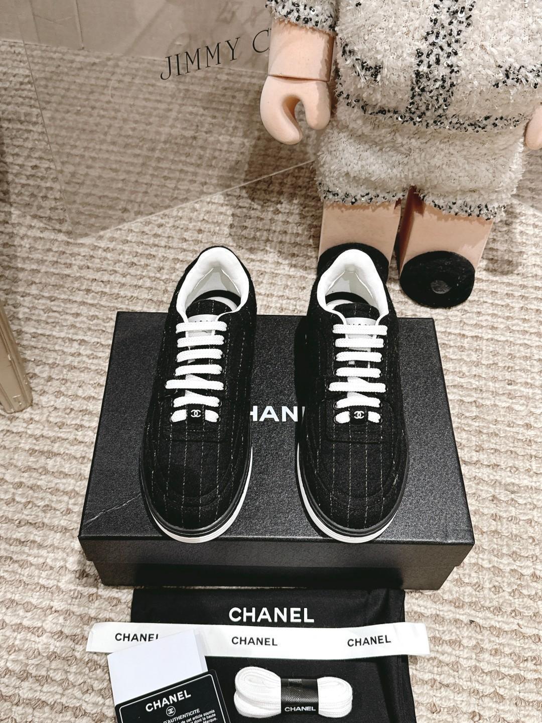 CHANEL Wool & Mixed Fibers Sneakers
