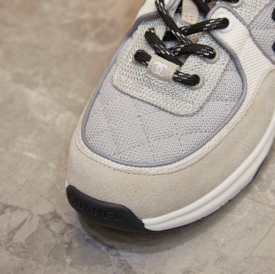 Chanel Low Top Trainer Gray White
