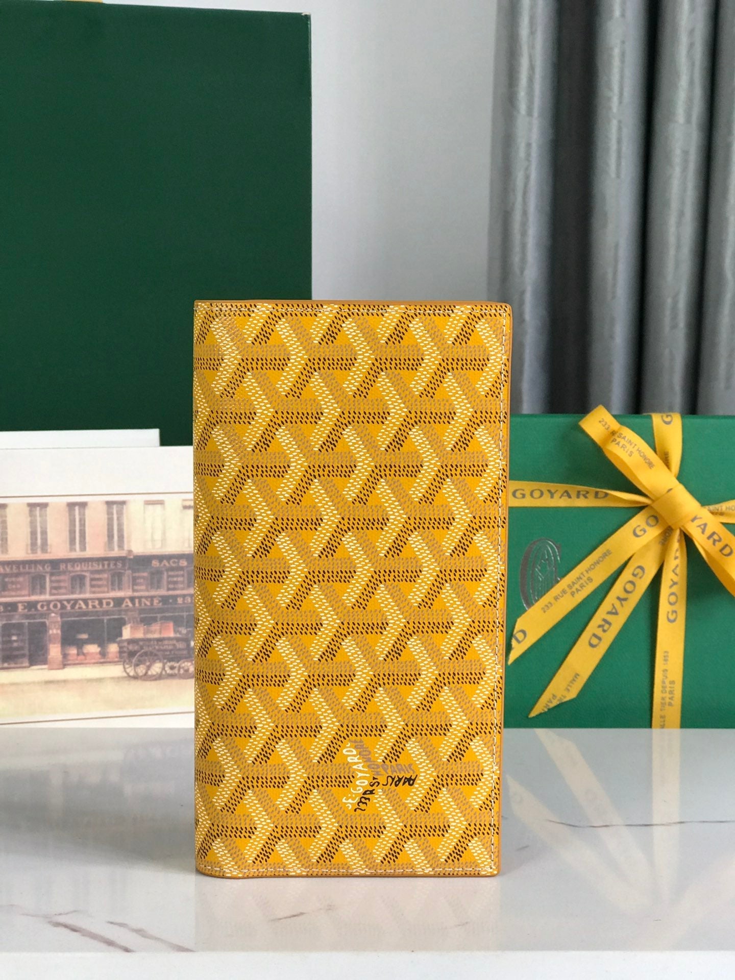 Goyard Richelieu Wallet 19 Cm Yellow Goyardine Canvas